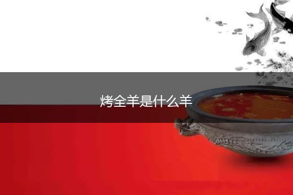 烤全羊是什么羊