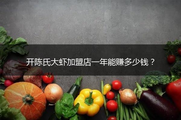 开陈氏大虾加盟店一年能赚多少钱？