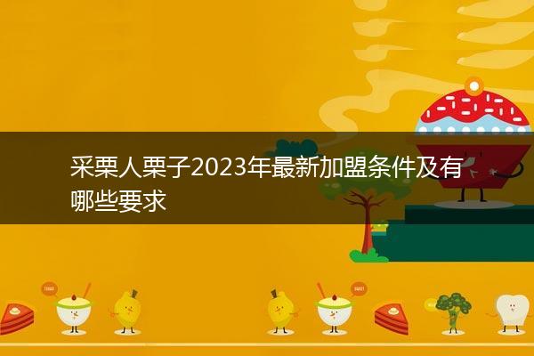 采栗人栗子2023年最新加盟条件及有哪些要求