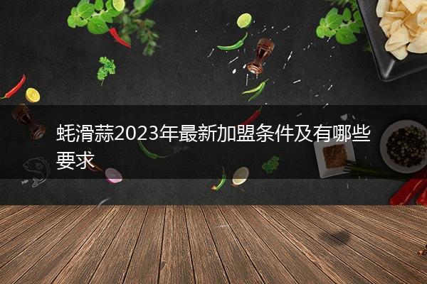 蚝滑蒜2023年最新加盟条件及有哪些要求