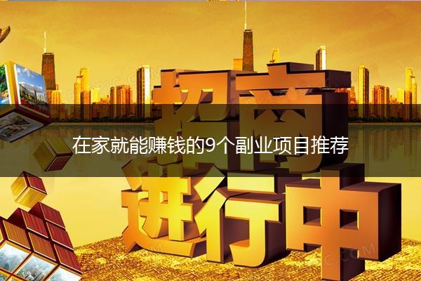 在家就能赚钱的9个副业项目推荐