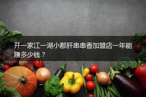 开一家江一湖小郡肝串串香加盟店一年能赚多少钱？