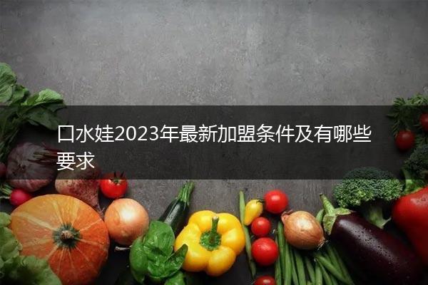 口水娃2023年最新加盟条件及有哪些要求