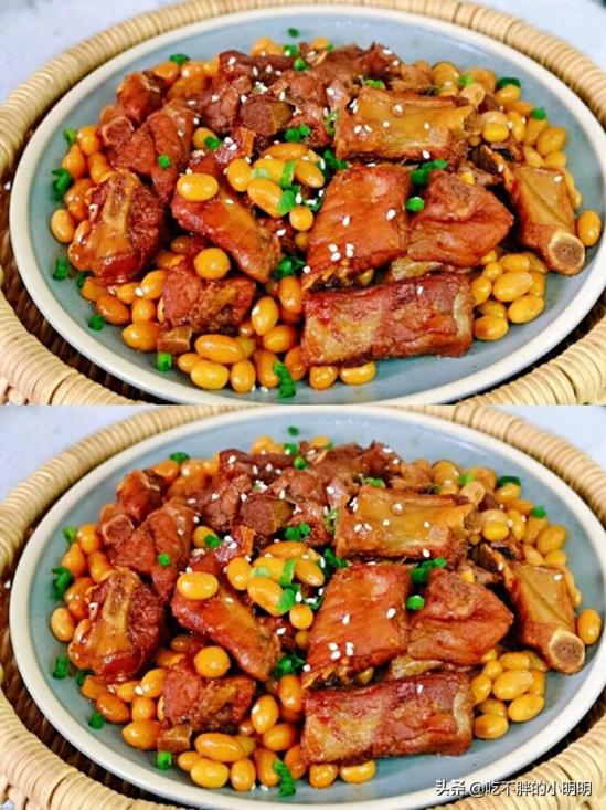 黄豆排骨的做法所需食材步骤（好吃到添盘）