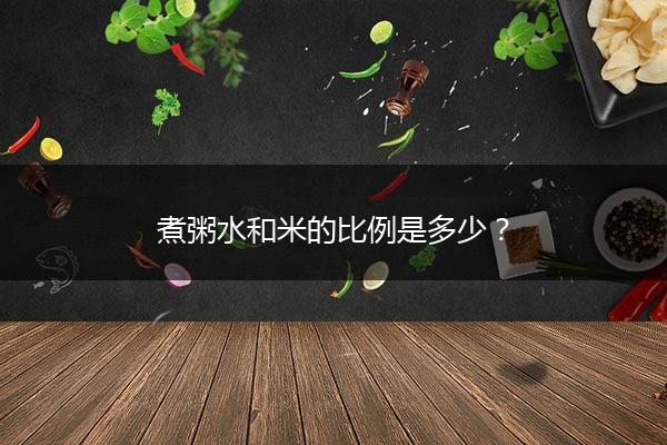 煮粥水和米的比例是多少？