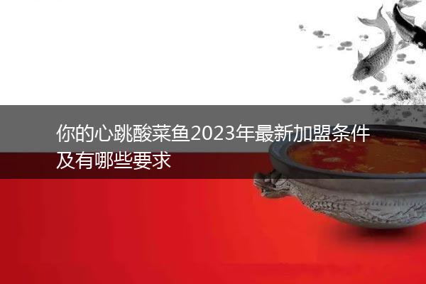 你的心跳酸菜鱼2023年最新加盟条件及有哪些要求