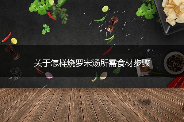 关于怎样烧罗宋汤所需食材步骤