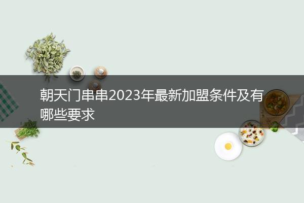 朝天门串串2023年最新加盟条件及有哪些要求