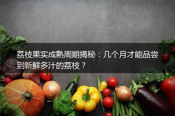 荔枝果实成熟周期揭秘：几个月才能品尝到新鲜多汁的荔枝？