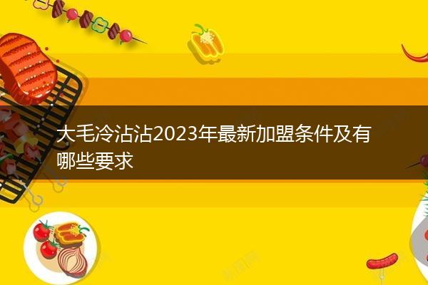大毛冷沾沾2023年最新加盟条件及有哪些要求