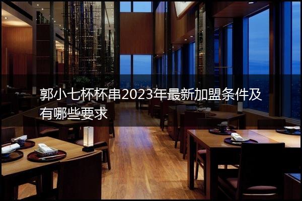 郭小七杯杯串2023年最新加盟条件及有哪些要求