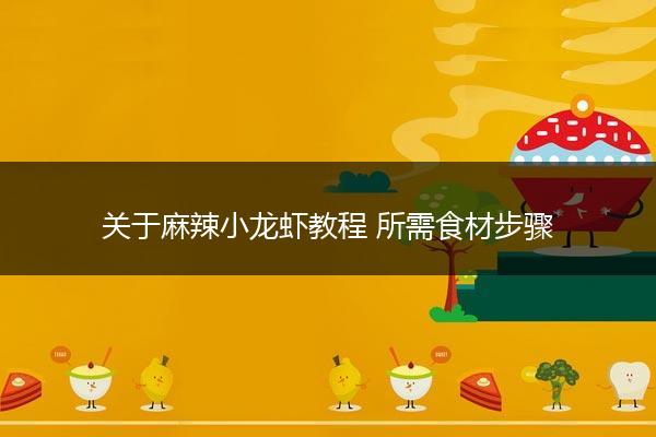 关于麻辣小龙虾教程 所需食材步骤