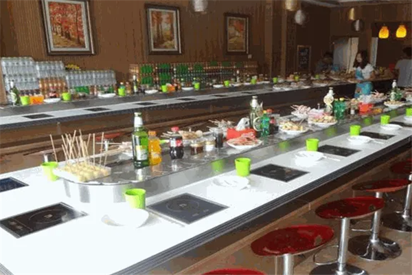 荟萃居旋转自助小火锅加盟产品图片